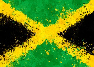 Jamaica Flag Grunge