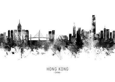 Hong Kong China Skyline