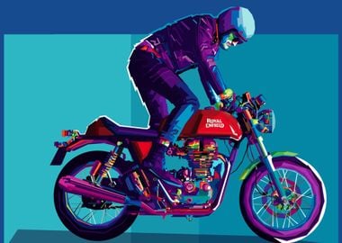 Bike rider wpap poster