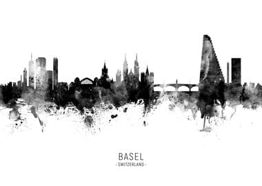 Basel Switzerland Skyline