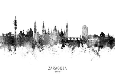 Zaragoza Spain Skyline