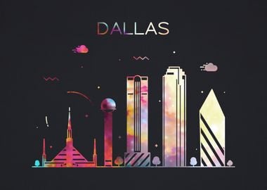 Dallas Texas City Skyline