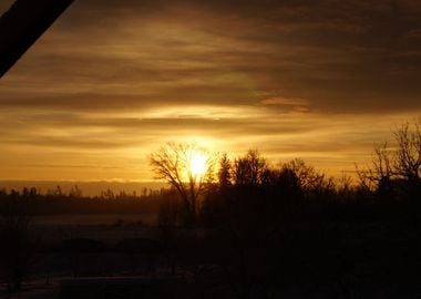 Sunset at countryside