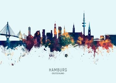 Hamburg Germany Skyline