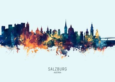 Salzburg Austria Skyline