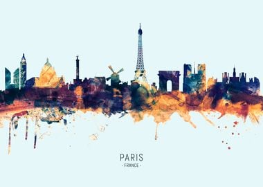 Paris France Skyline