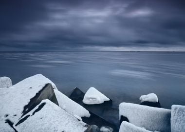 Baltic Sea In Winter In Dr