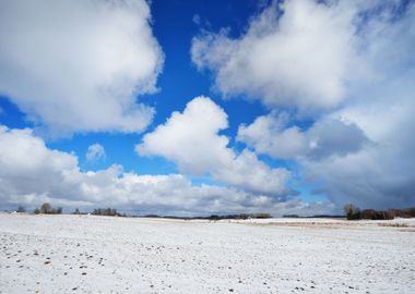 Heavy Snow Storm Clouds Ov