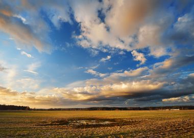 Heavy Rain Clouds Over The