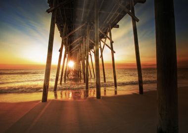 Sunset Through The Pier