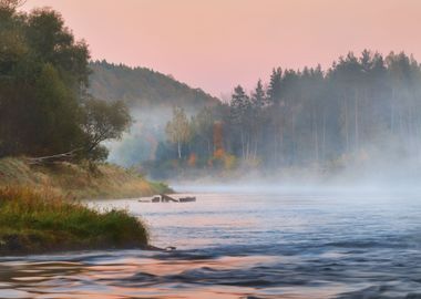 Autumn Gauja River In Sigu