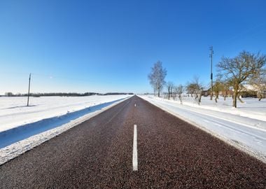 Classic Winter Scene Of A 