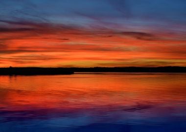 Colorful Sunrise On A Lake