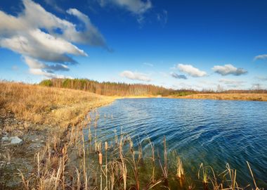 Autumn Lake Landscape Agai