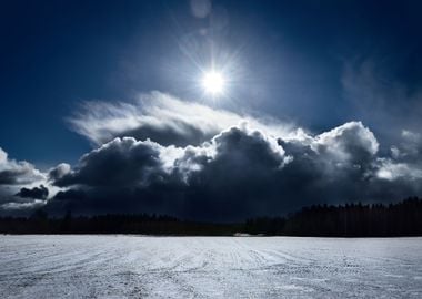 Heavy Snow Storm Clouds Ov