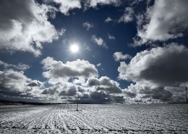 Heavy Snow Storm Clouds Ov