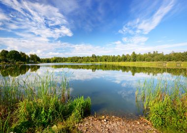 Lake Landscape With Beauti