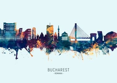 Bucharest Romania Skyline