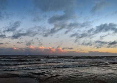 Sunset Baltic Sea Shore Wi