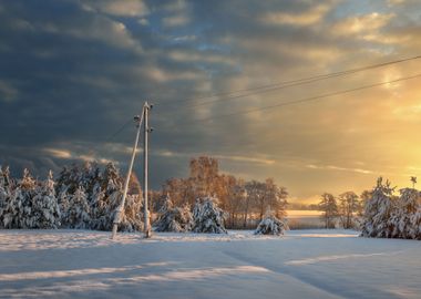 Snow Covered Winter Countr