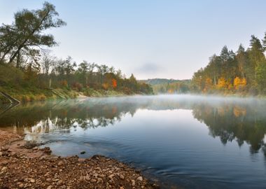 Autumn Gauja River In Sigu