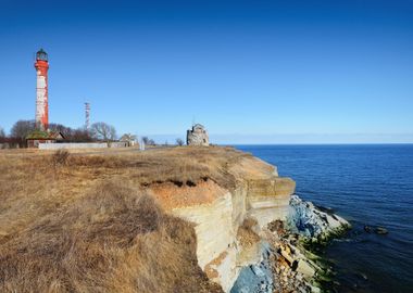 Old Lighthouse On The Clif