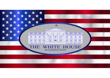 The White House Over Flag