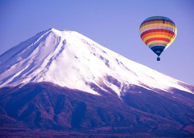 Balloon On Mount Fuji From