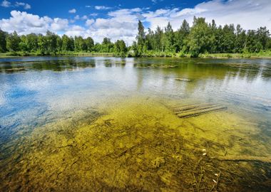 A Quarry Lake In Latvia Wi