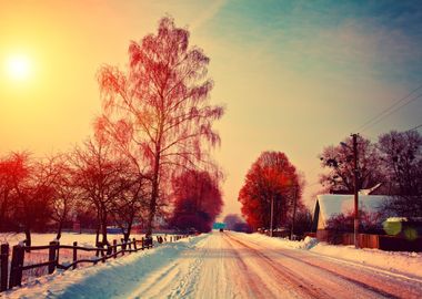 Rural Winter Landscape