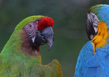 Macaw parrots