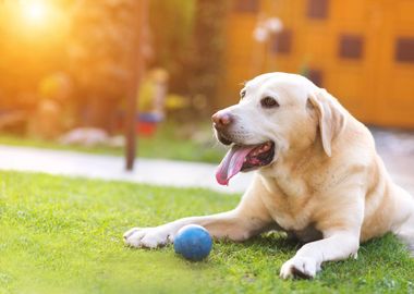 Dog Playing Outside