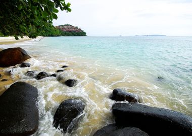 Andaman Beach With Rock An