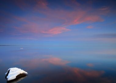 Baltic Sea Shore In Snowy