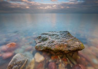 Rocky Sea Shore At Sunrise