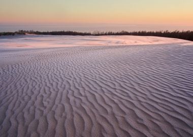 Sand Dunes At Sunrise