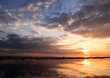 Sunset At The Sea Shore