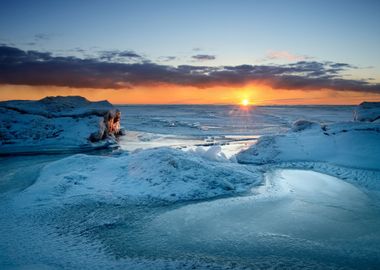 Colorful Sunset At The Sno