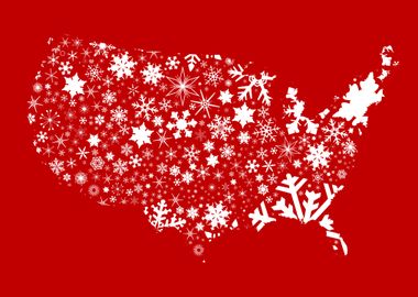 America Snowflake Map