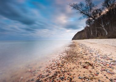 Rocky Sea Shore At Sunrise