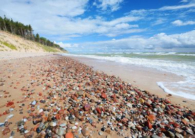 Baltic Sea Shore In Jurkal