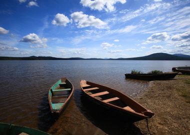 Boats Near Lake