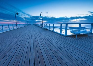 Seascape With Pier Molo In