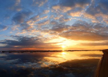 Colorful Sunset At The Sea