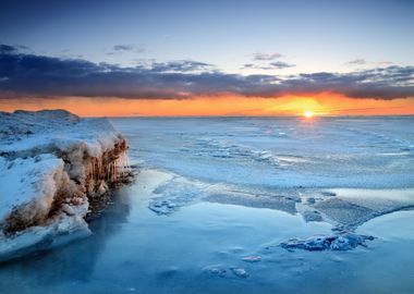 Colorful Sunset At The Sno