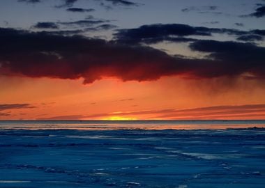 Colorful Sunset At The Sno