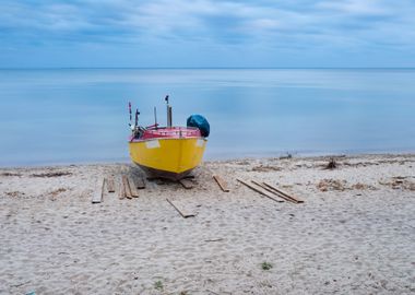 Fishing Boat On Beach Beau