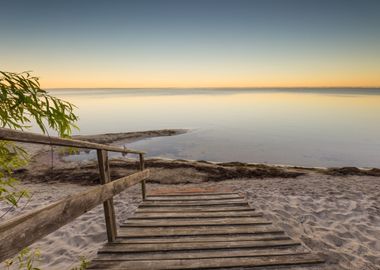 Landscape With Wooden Stai