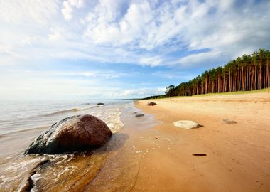 Baltic Sea Shore In Latvia