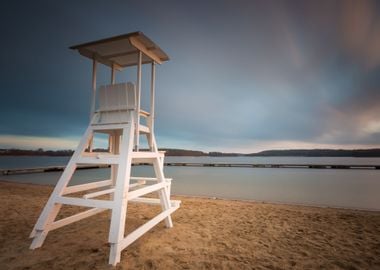 Lifeguard Hut On Lake Shor